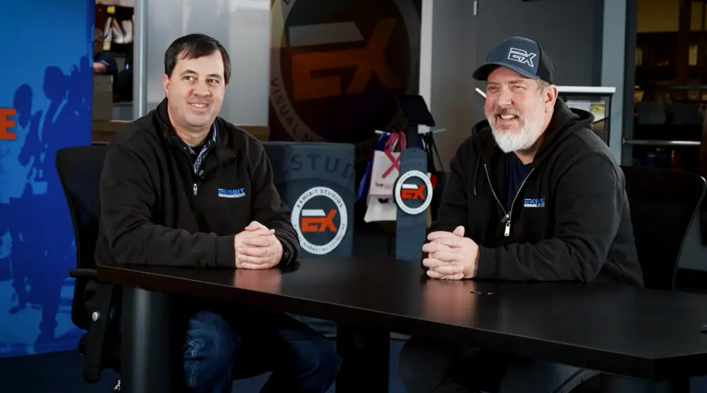 25 Years of Exhibit Studios: A Look Back at How It All Began Exhibit Studios Custom Booth Services Co-Owners, Nathan and Mike