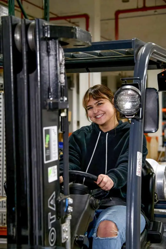 Exhibit Studios employee part of the custom exhibit fabrication process