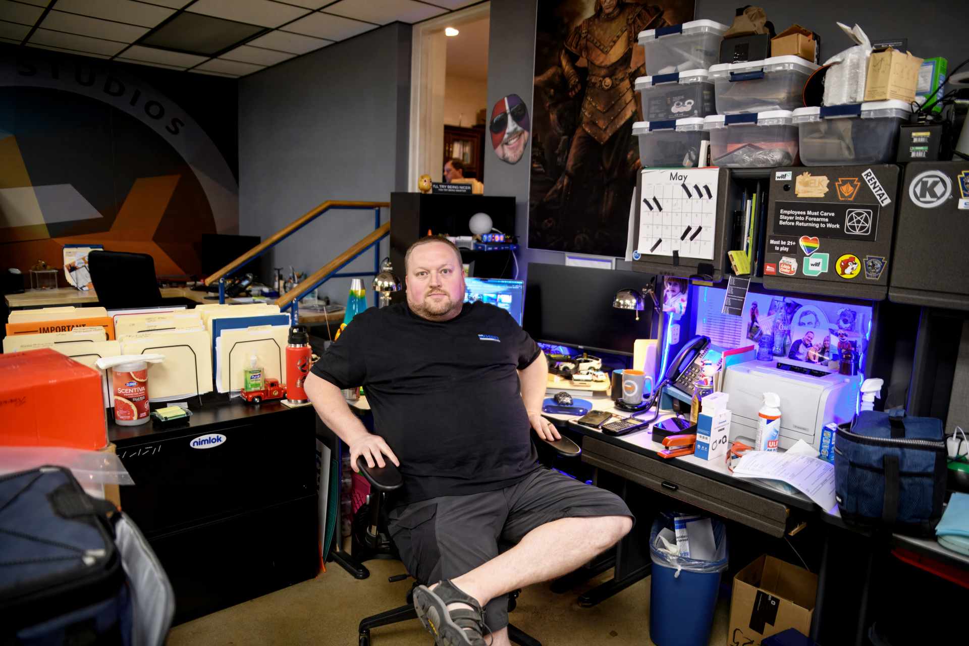 employee working at desk