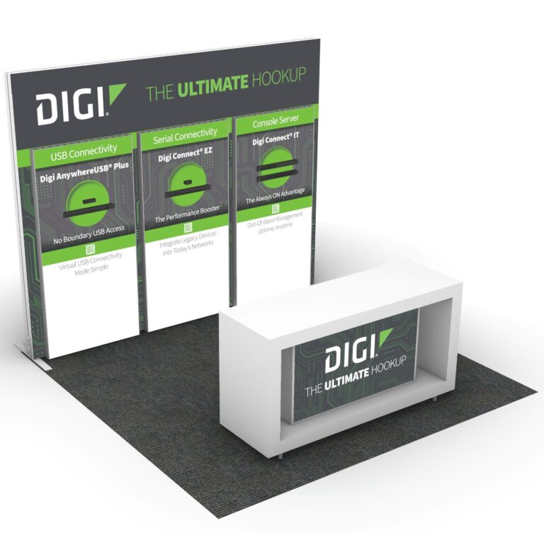 Digi trade show exhibit mockup