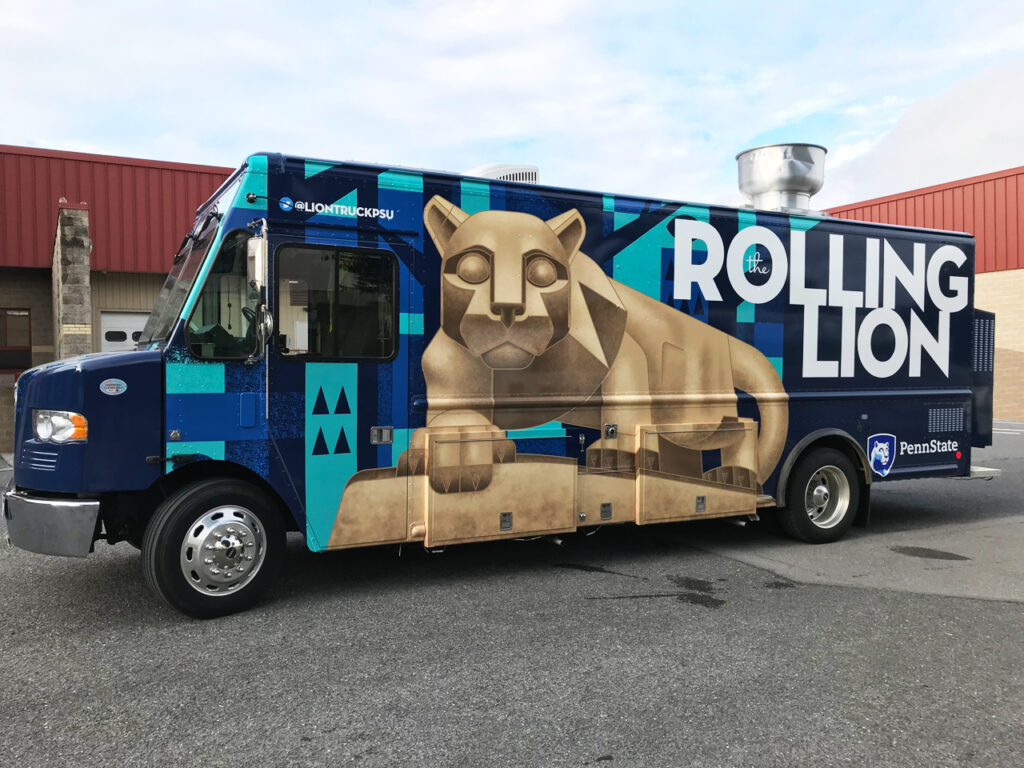 vehicle wrap project for Pennsylvania State University truck