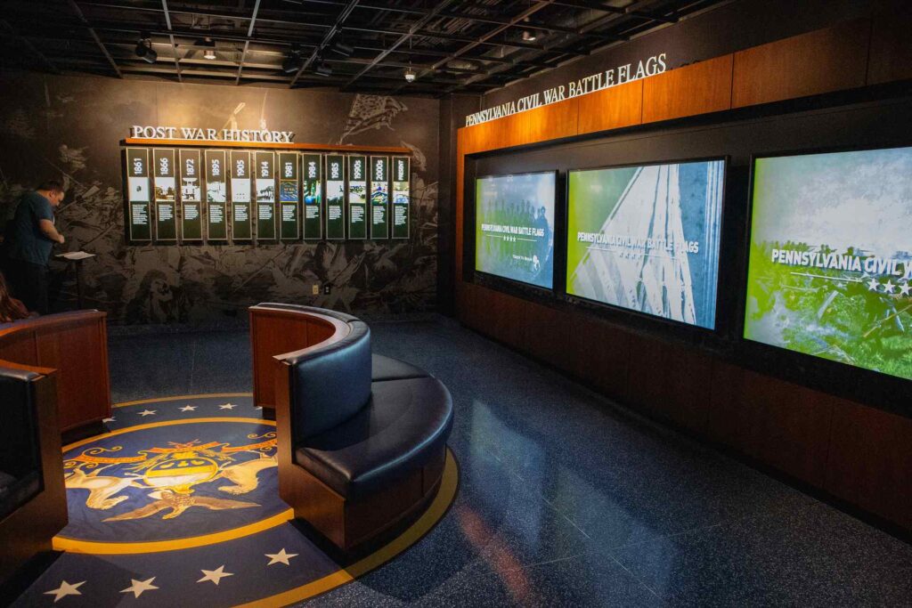 Civil War Battle Flag museum exhibit by Exhibit Studios