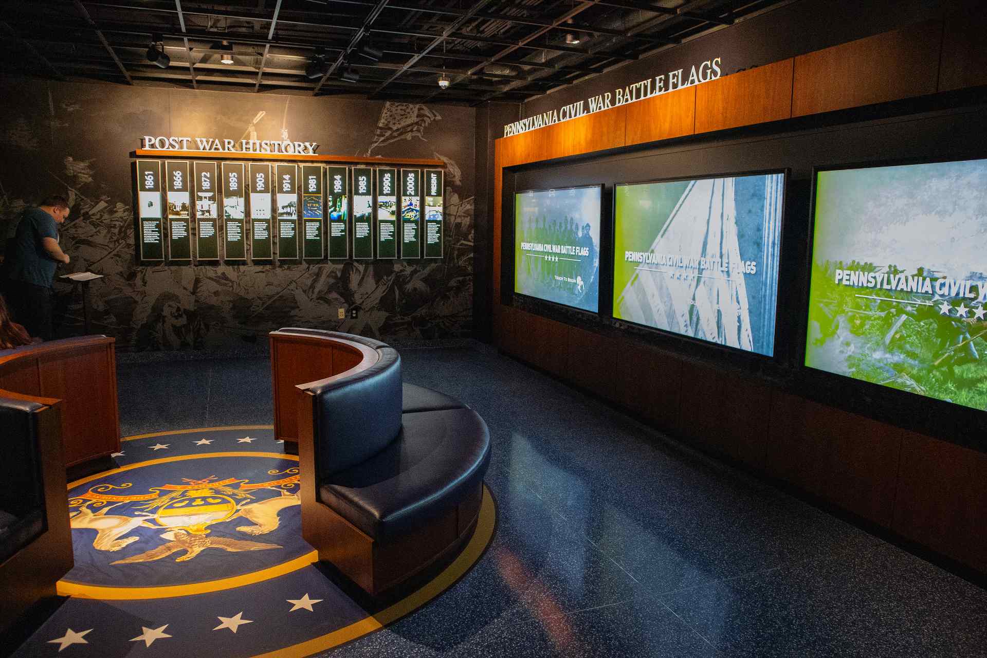 Civil War Battle Flag museum exhibit by Exhibit Studios