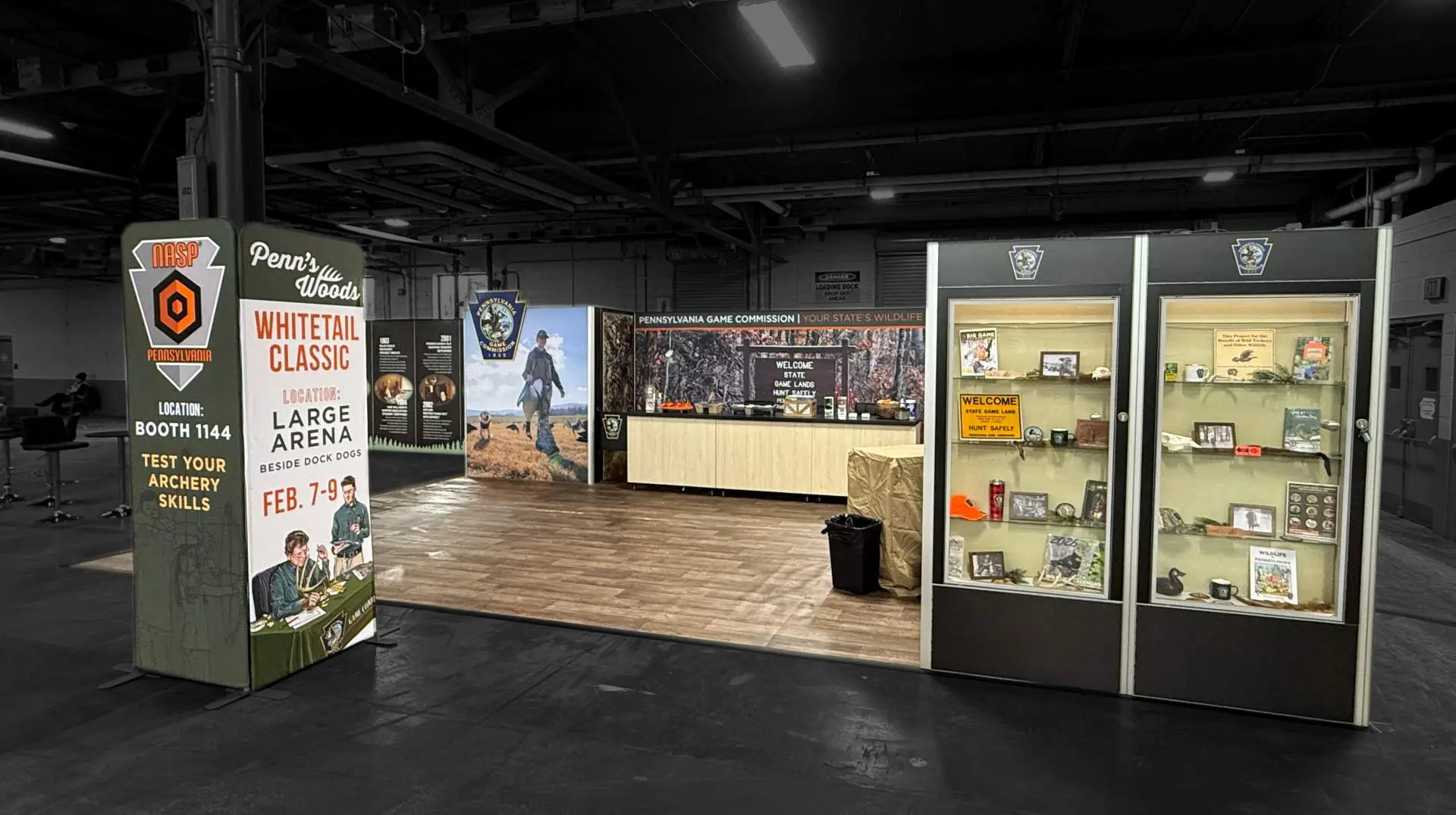 display at the GAOS 2026 trade show for PA Game Commission