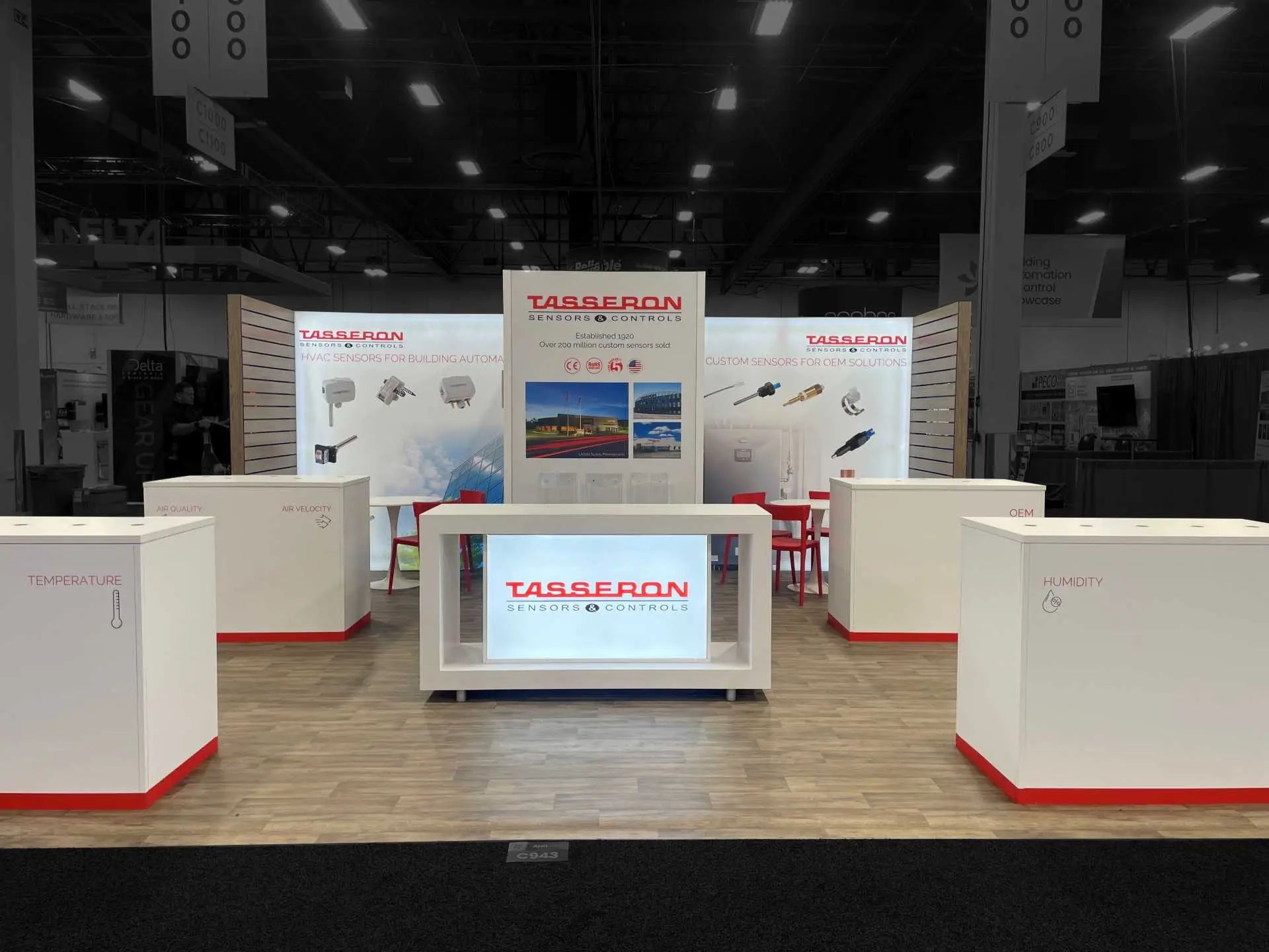 Tasseron trade show booth at the AHR Expo