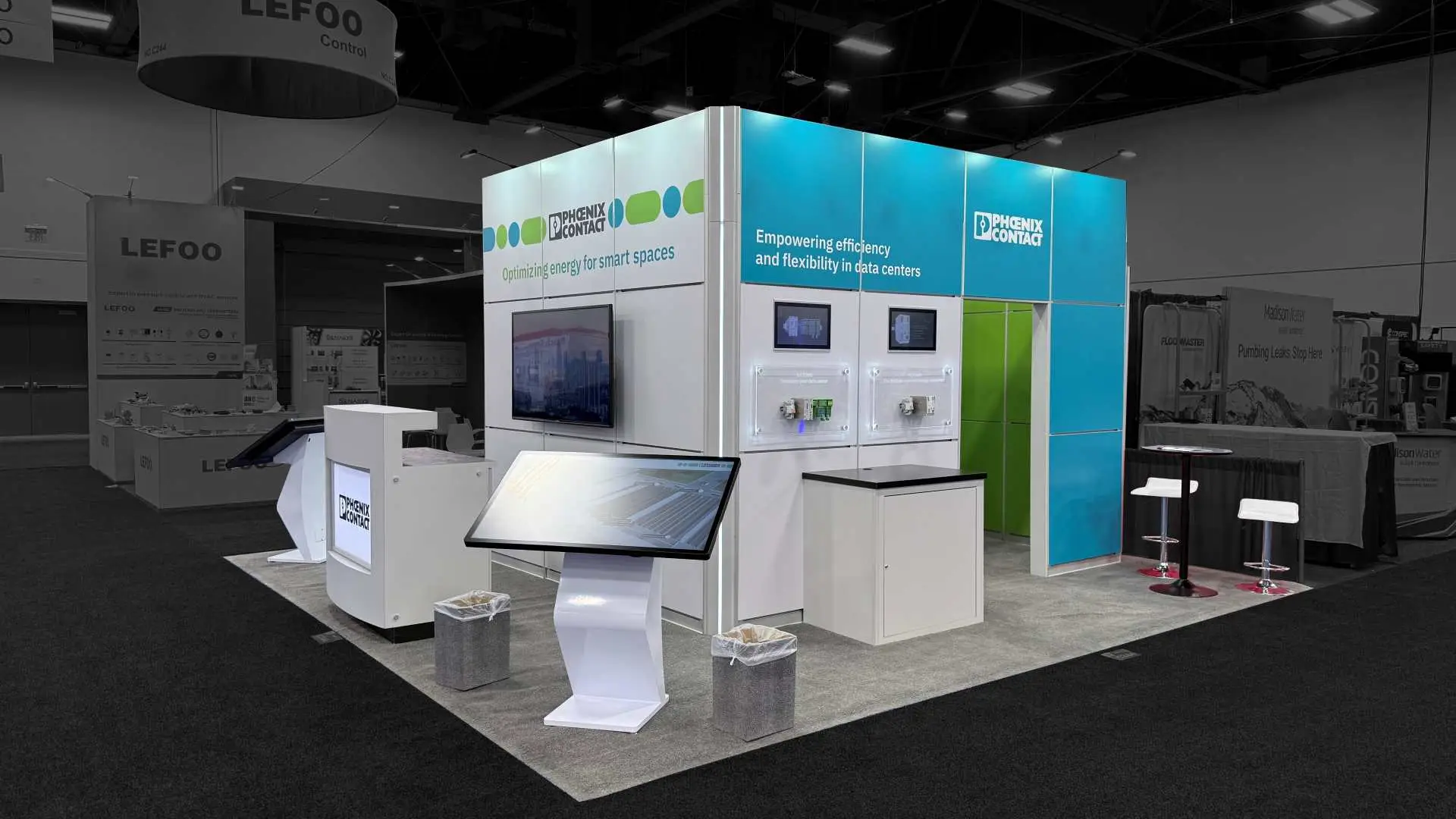 Phoenix Contact trade show booth at the AHR Expo