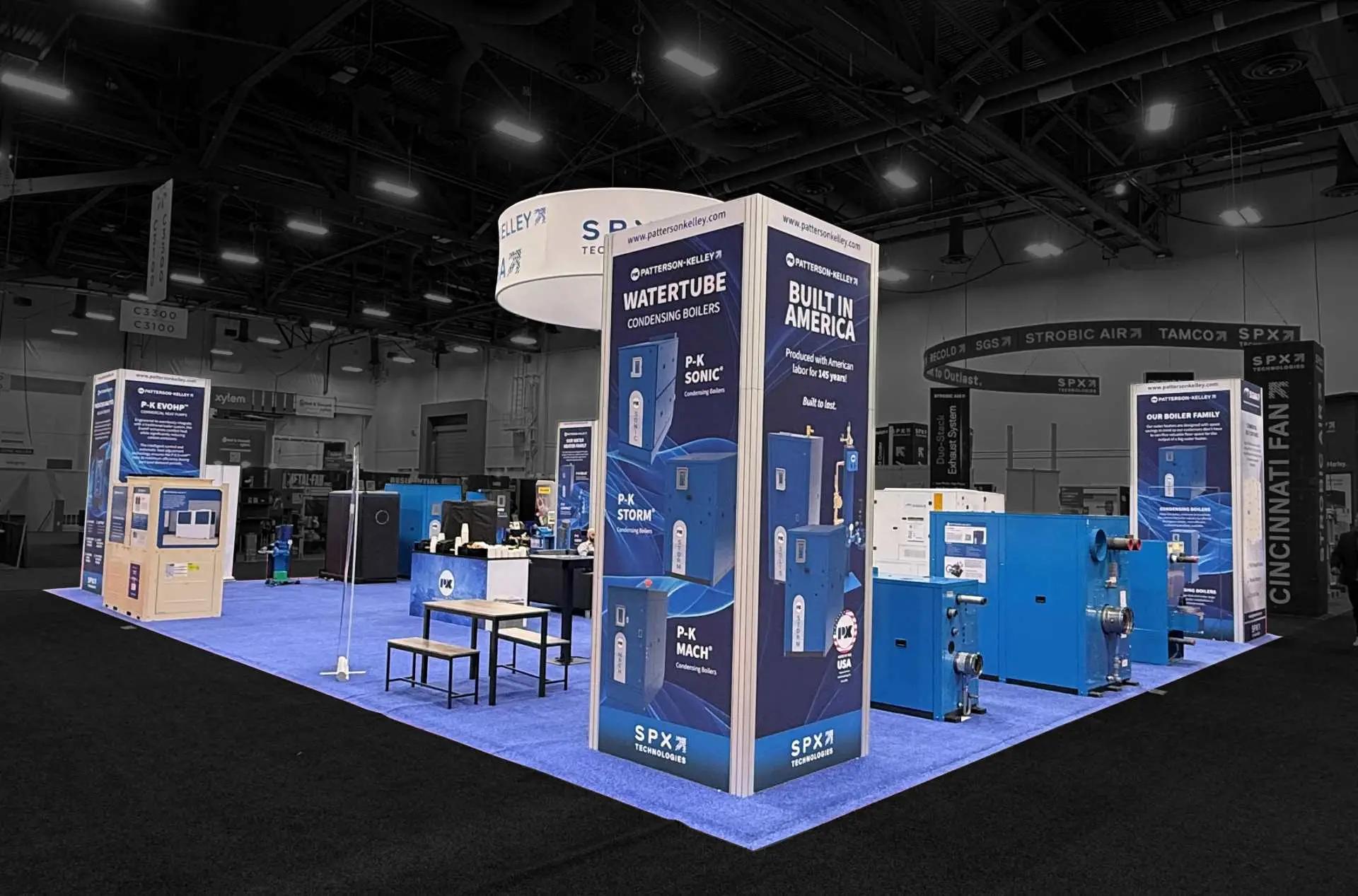 trade show booth for Patterson Kelley at the AHR Expo