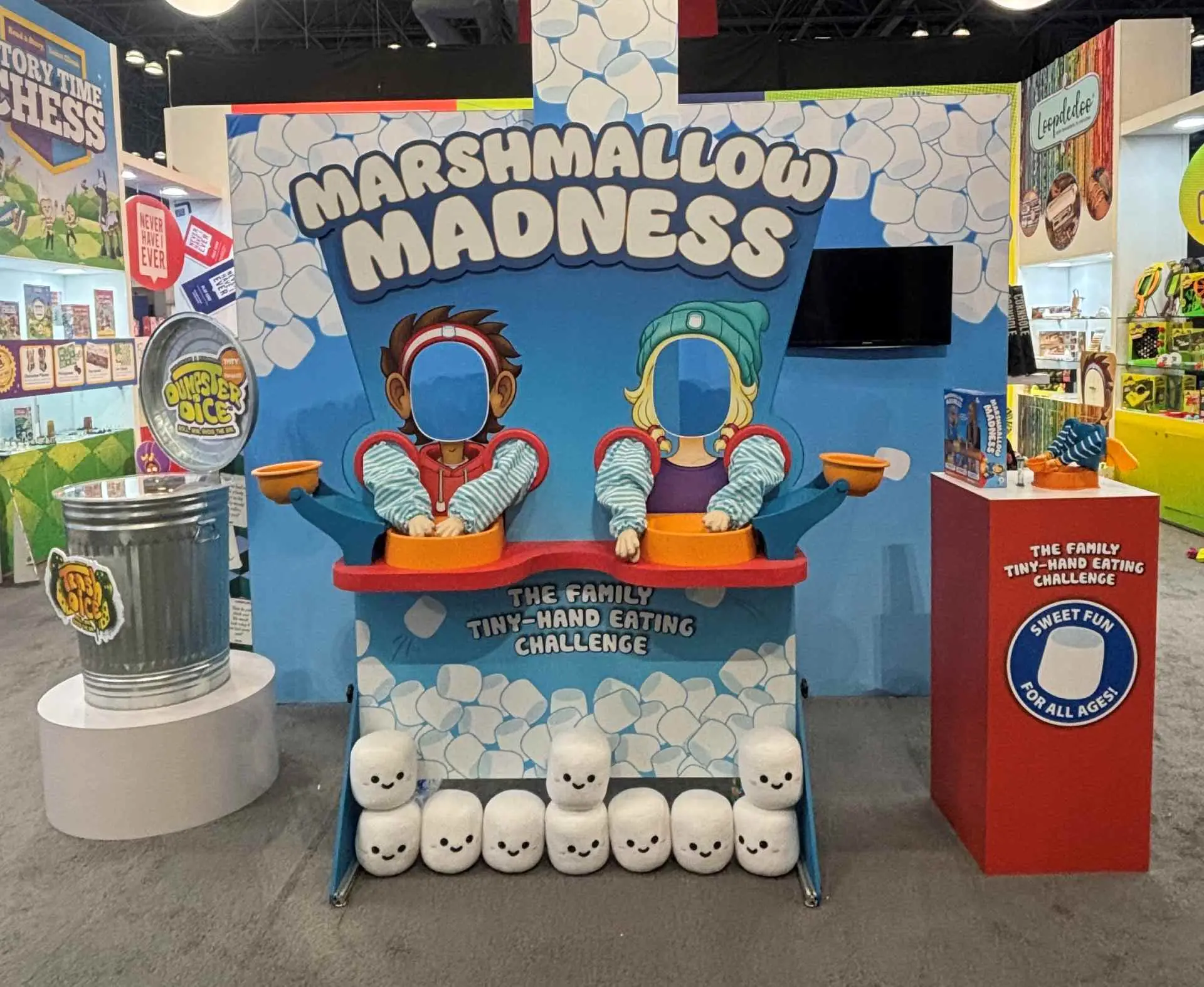 PlayMonster's Marshmallow Madness game at the Toy Fair