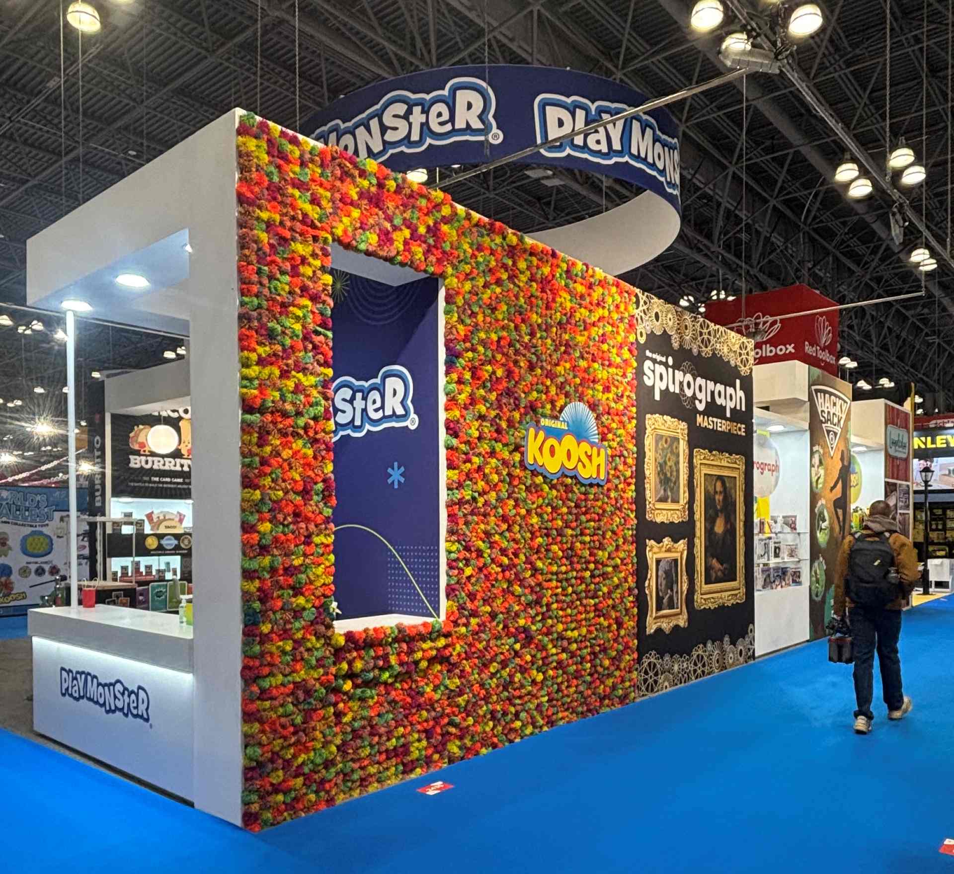trade show booth for PlayMonster at Toy Fair 2026