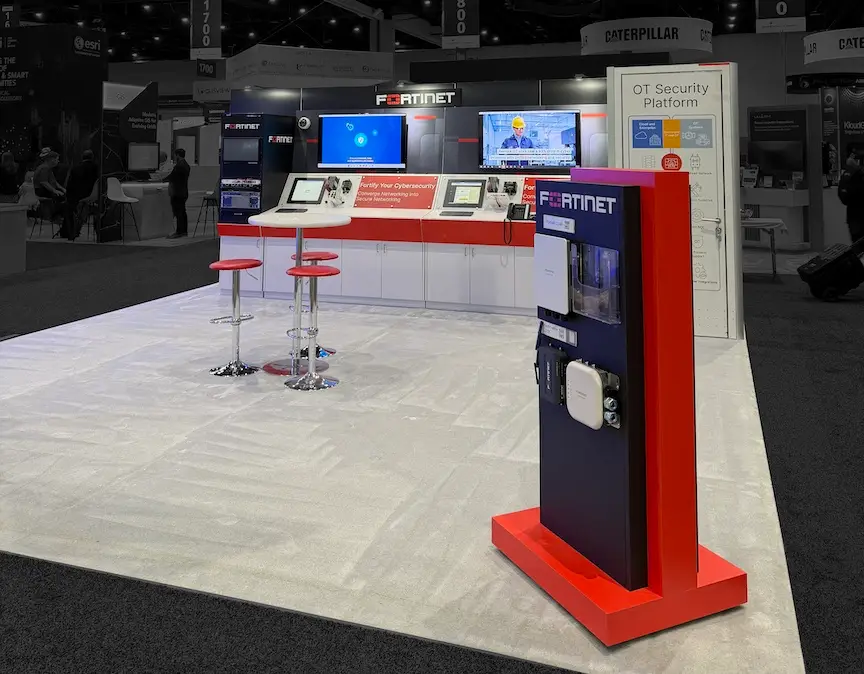 Fortinet trade show booth by Exhibit Studios at DistribuTECH 2026