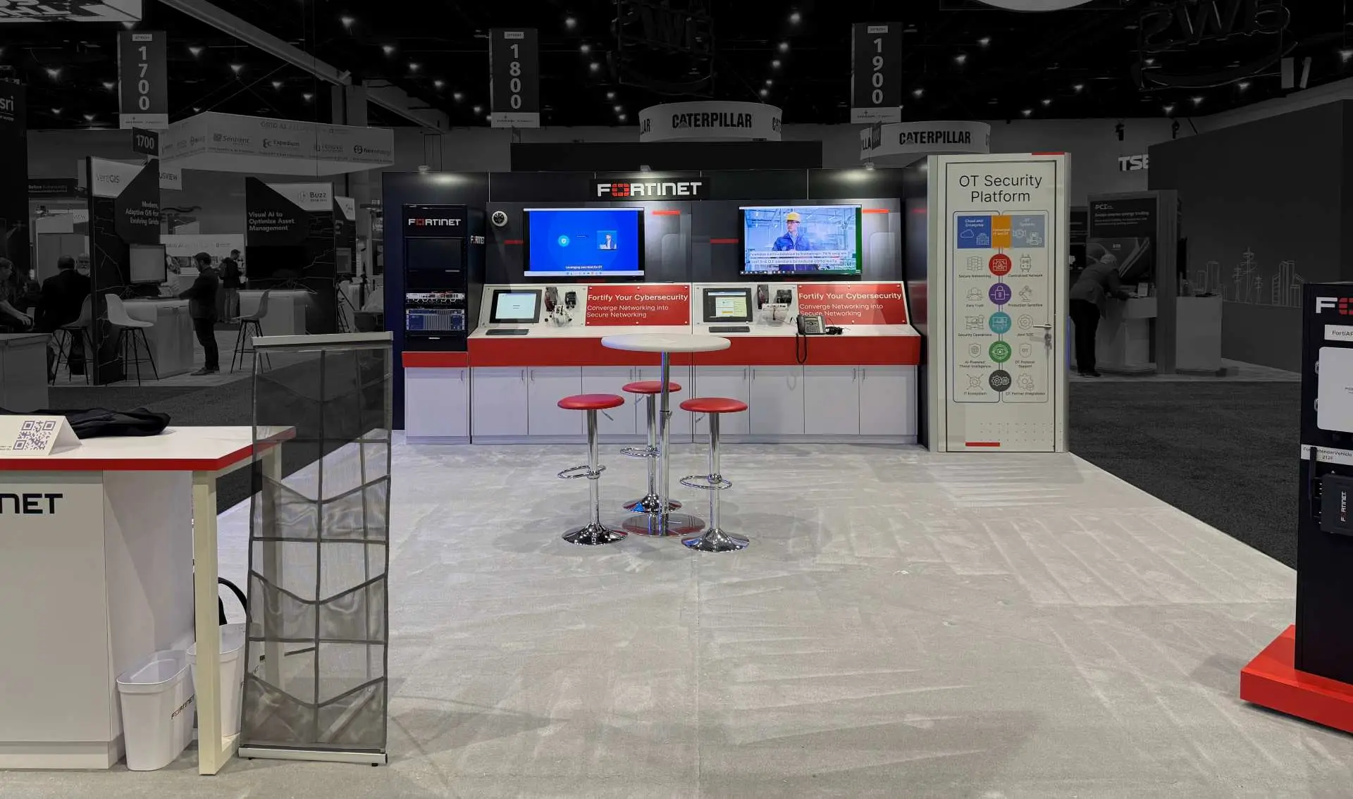 Fortinet trade show booth at DistribuTECH 2026