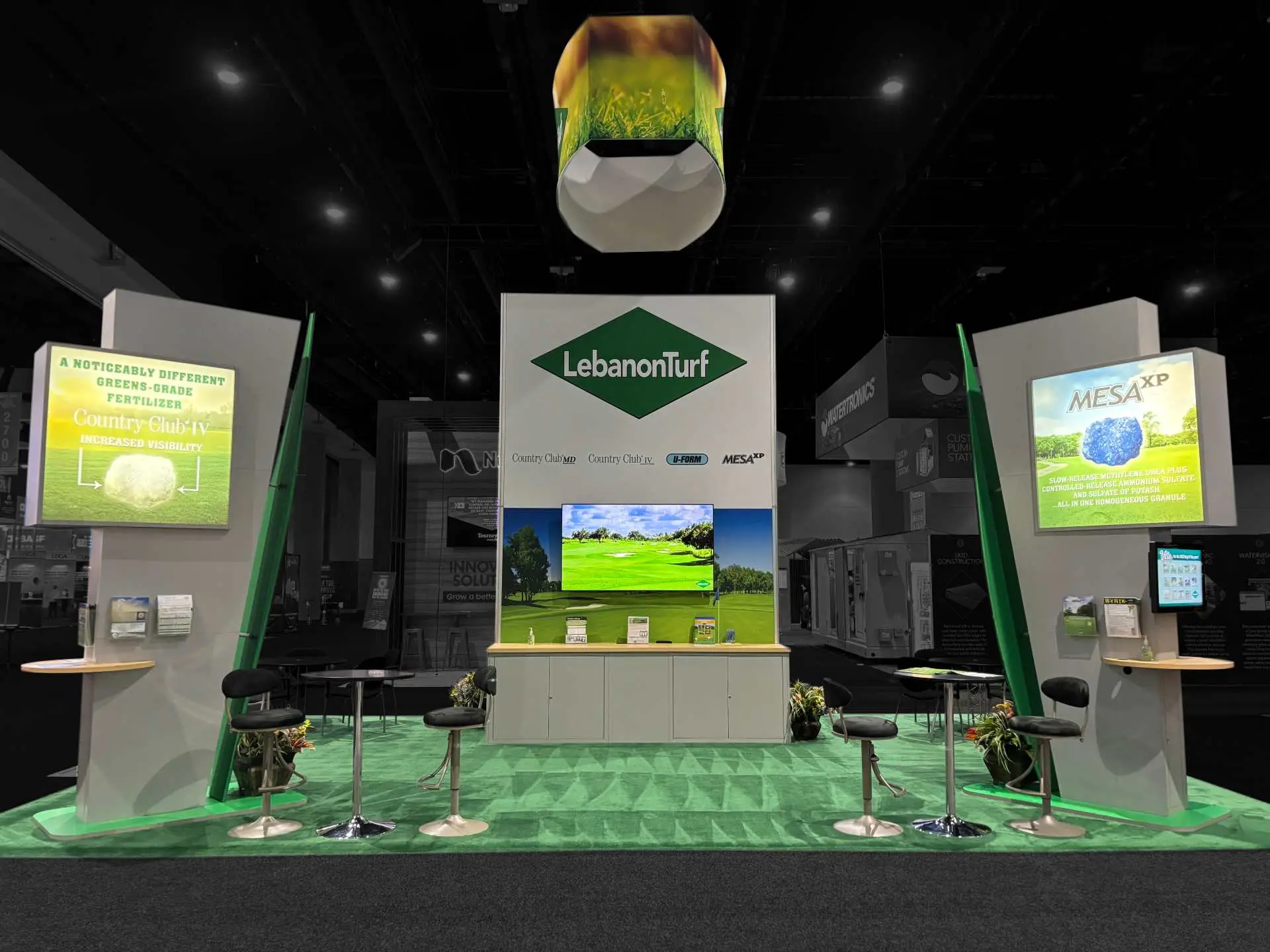 trade show graphics booth highlights for Lebanon Turf