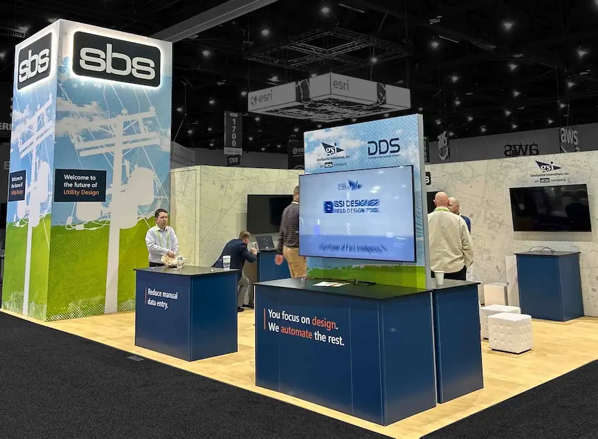 SBS trade show booth by Exhibit Studios at DistribuTECH 2026
