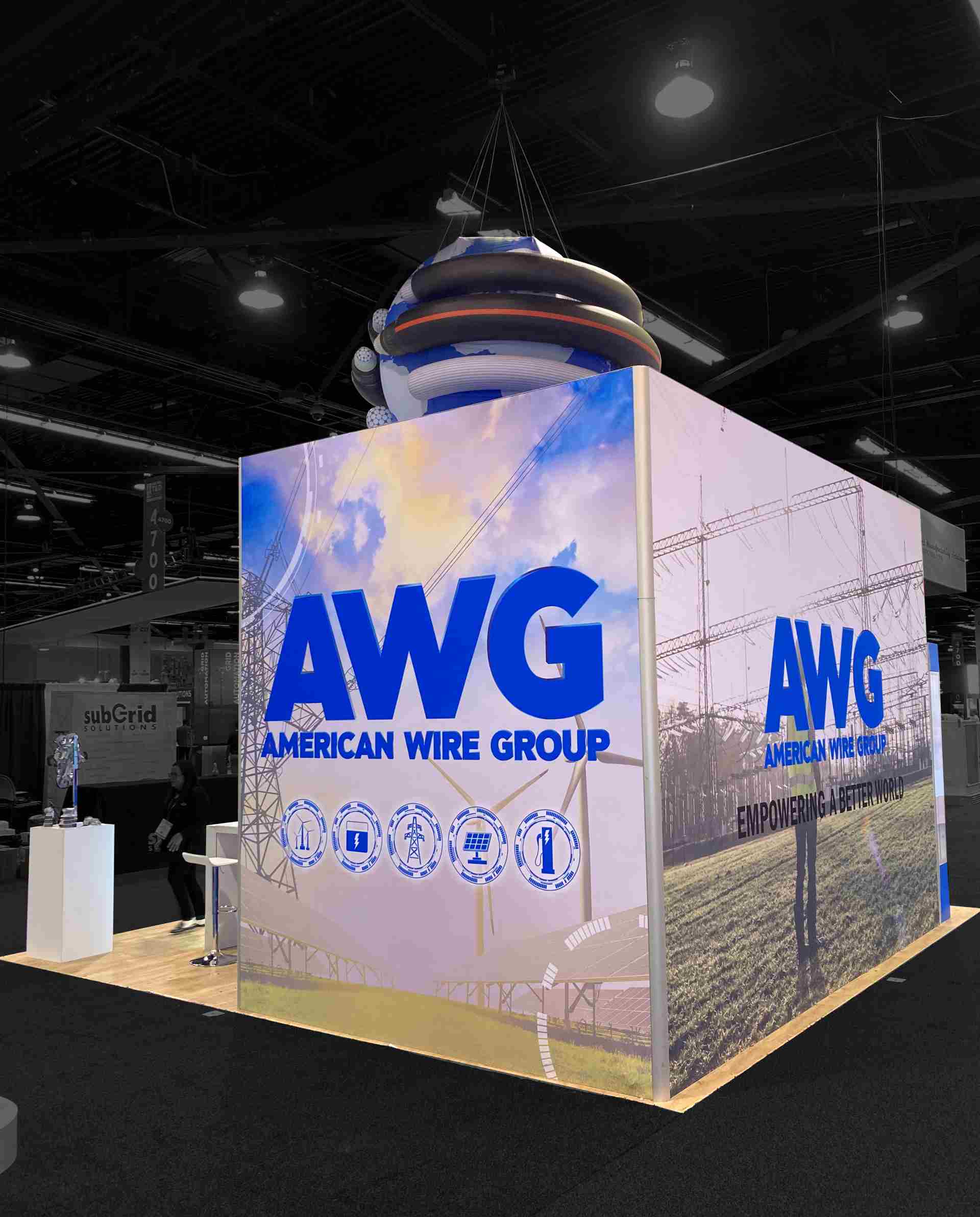 trade show graphics for AWG by Exhibit Studios