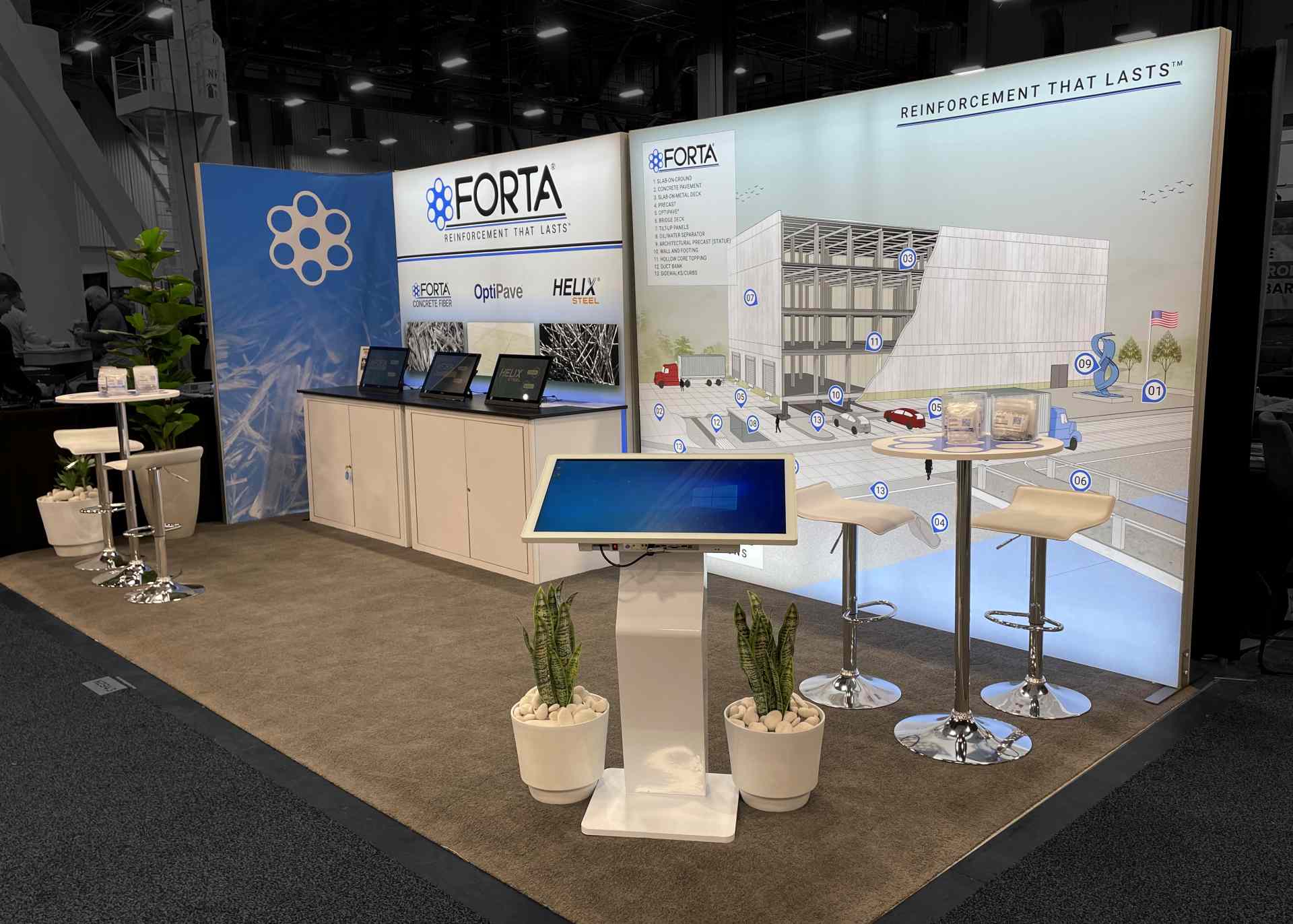 trade show graphics for FORTA by Exhibit Studios
