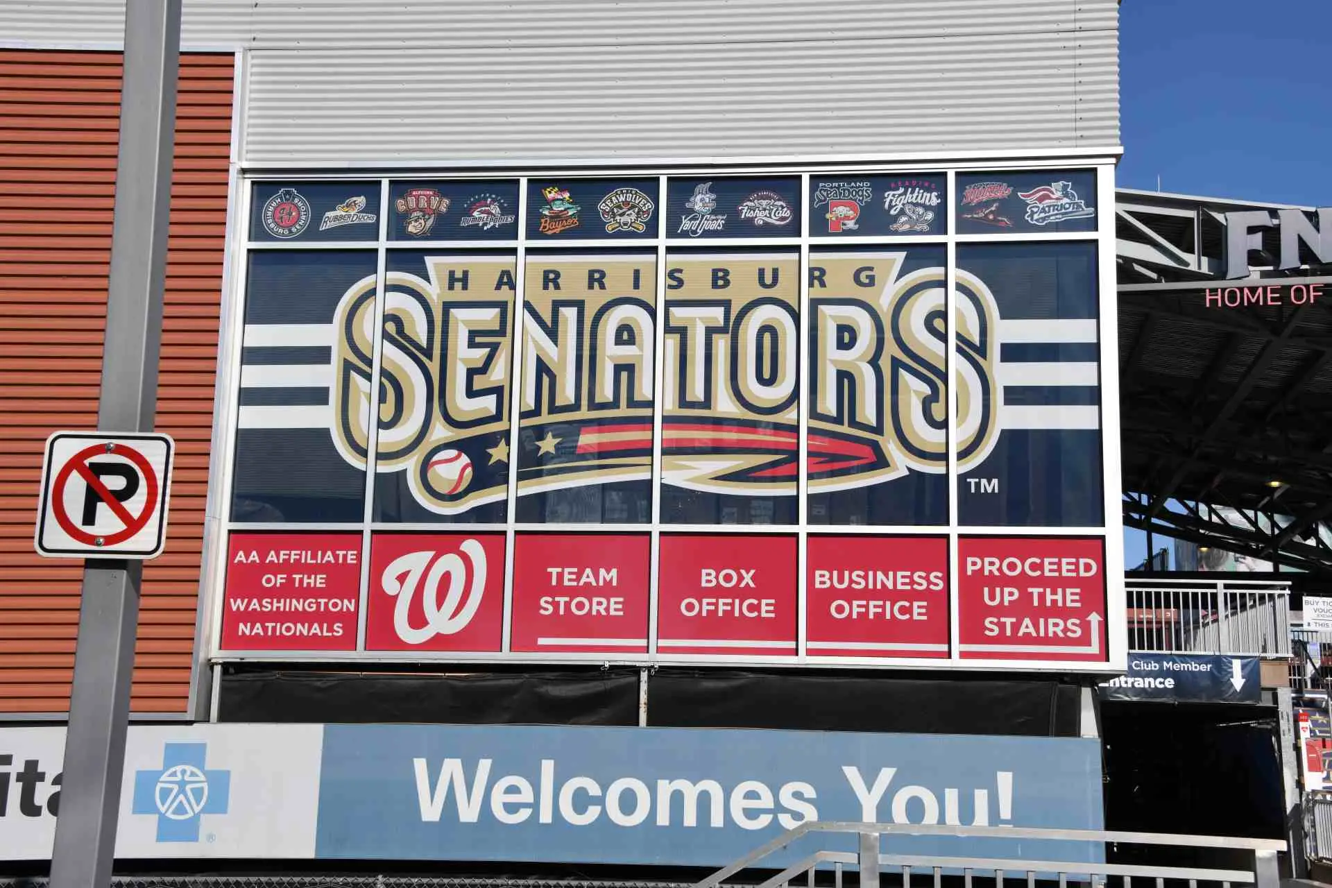 large format window graphics for the Harrisburg Senators
